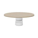 Container Oval Table: Small + New Antiques + White Wash Stained + White