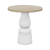 Container Round Table: Extra Small + New Antiques + White Wash  Stained + White
