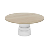 Container Round Table: XXL + New Antiques + White Wash Stained + White
