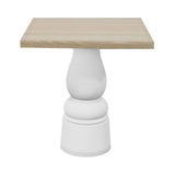 Container Square Table: Small + New Antiques + White Wash Stained + White