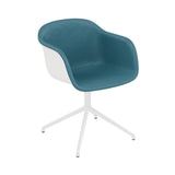 Fiber Armchair: Swivel Base + Front Upholstered + Recycled Shell