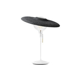 Shade Champagne Table Lamp: White + With Bulb (3 W)