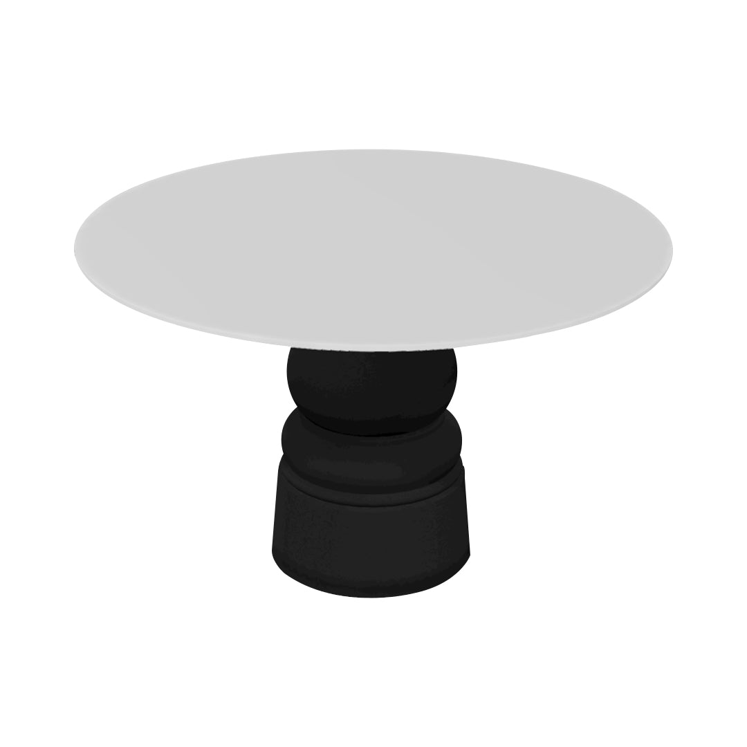 Container HPL Round Table: Medium + New Antiques + White + Black