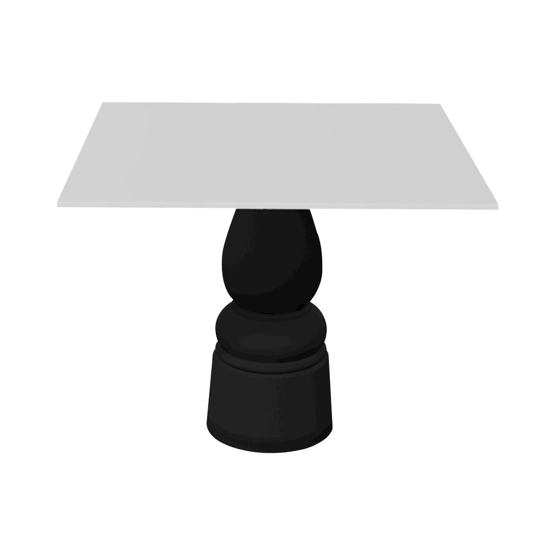 Container HPL Square Table: Large + New Antiques + White + Black