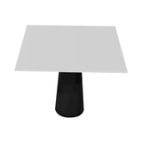 Container HPL Square Table: Large + White + Black