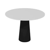 Container HPL Round Table: Small + White + Black