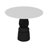 Container HPL Round Table: Small + New Antiques + White + Black
