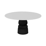 Container HPL Round Table: Large + New Antiques + White + Black
