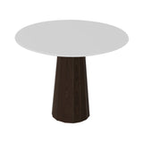 Container HPL Round Table: Small + Bodhi Cover + White + Cinnamon