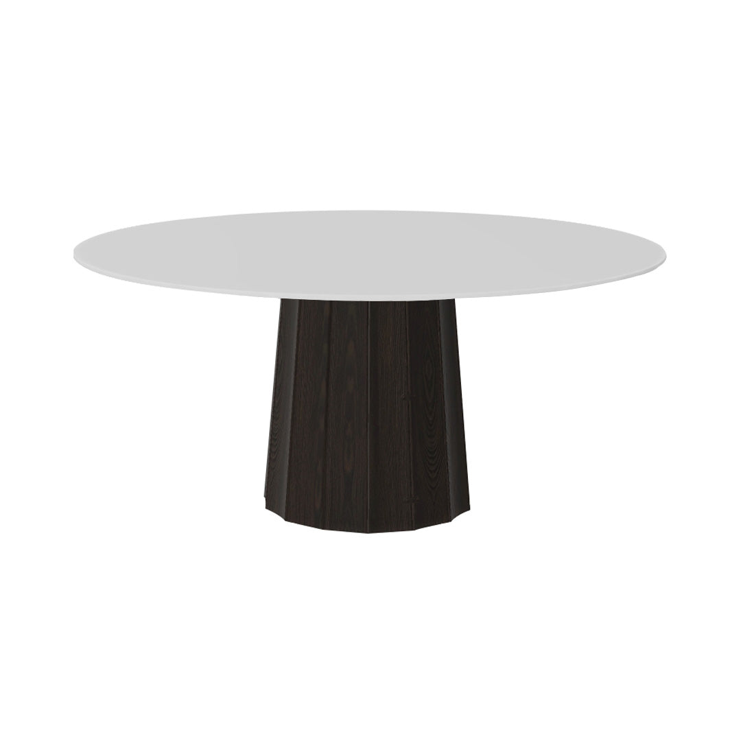 Container HPL Round Table: Extra Large + Bodhi Cover + White + Grey