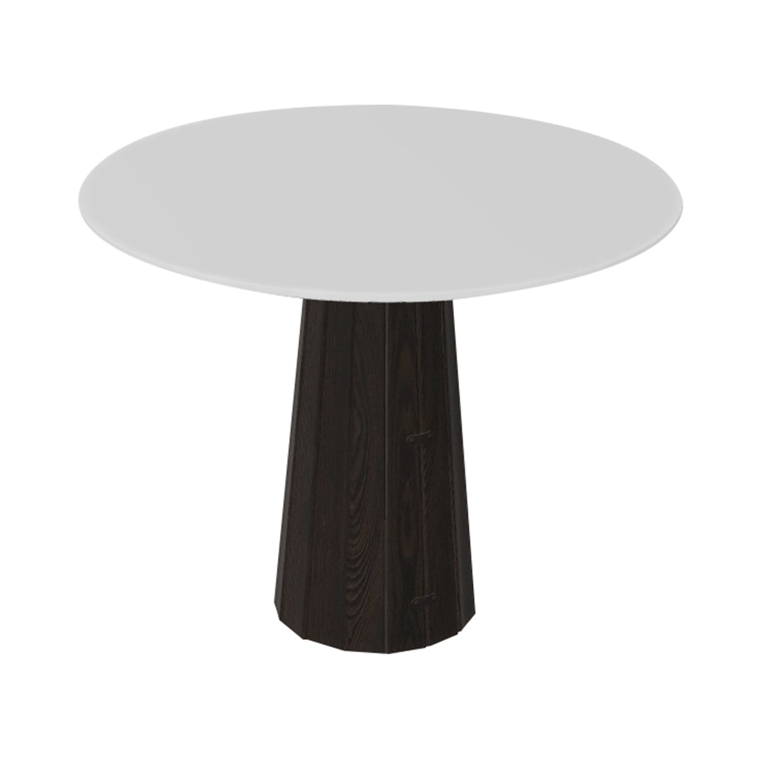 Container HPL Round Table: Small + Bodhi Cover + White + Grey
