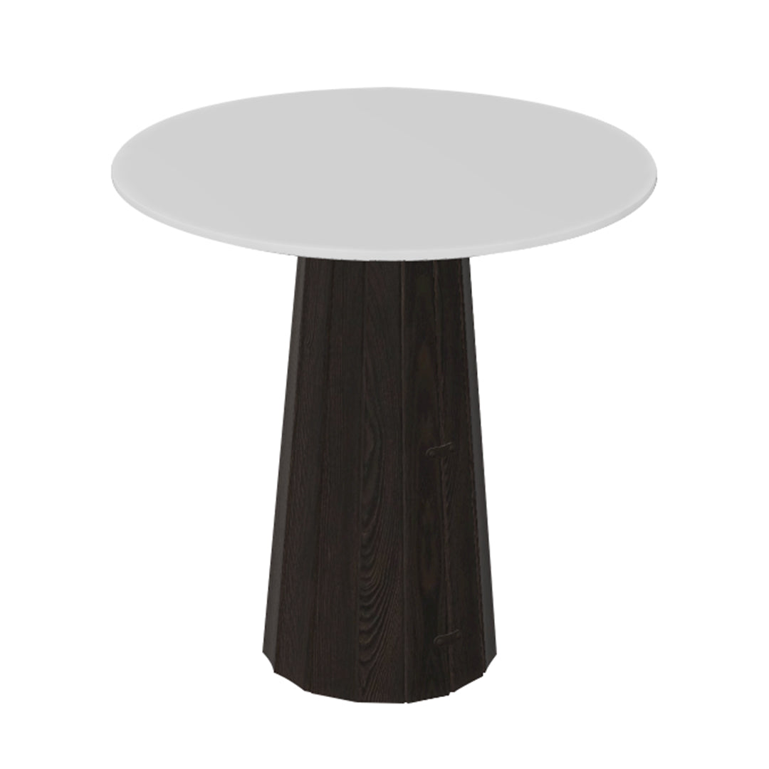 Container HPL Round Table: Extra Small + Bodhi Cover + White + Grey