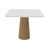 Container HPL Square Table: Small + Bodhi Cover + White + Natural Oil