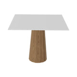 Container HPL Square Table: Large + Bodhi Cover + White + Natural Oil