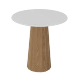 Container HPL Round Table: Extra Small + Bodhi Cover + White + Natural Oil