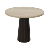Container Round Table: Small + Bodhi Cover + White Wash Stained + Grey