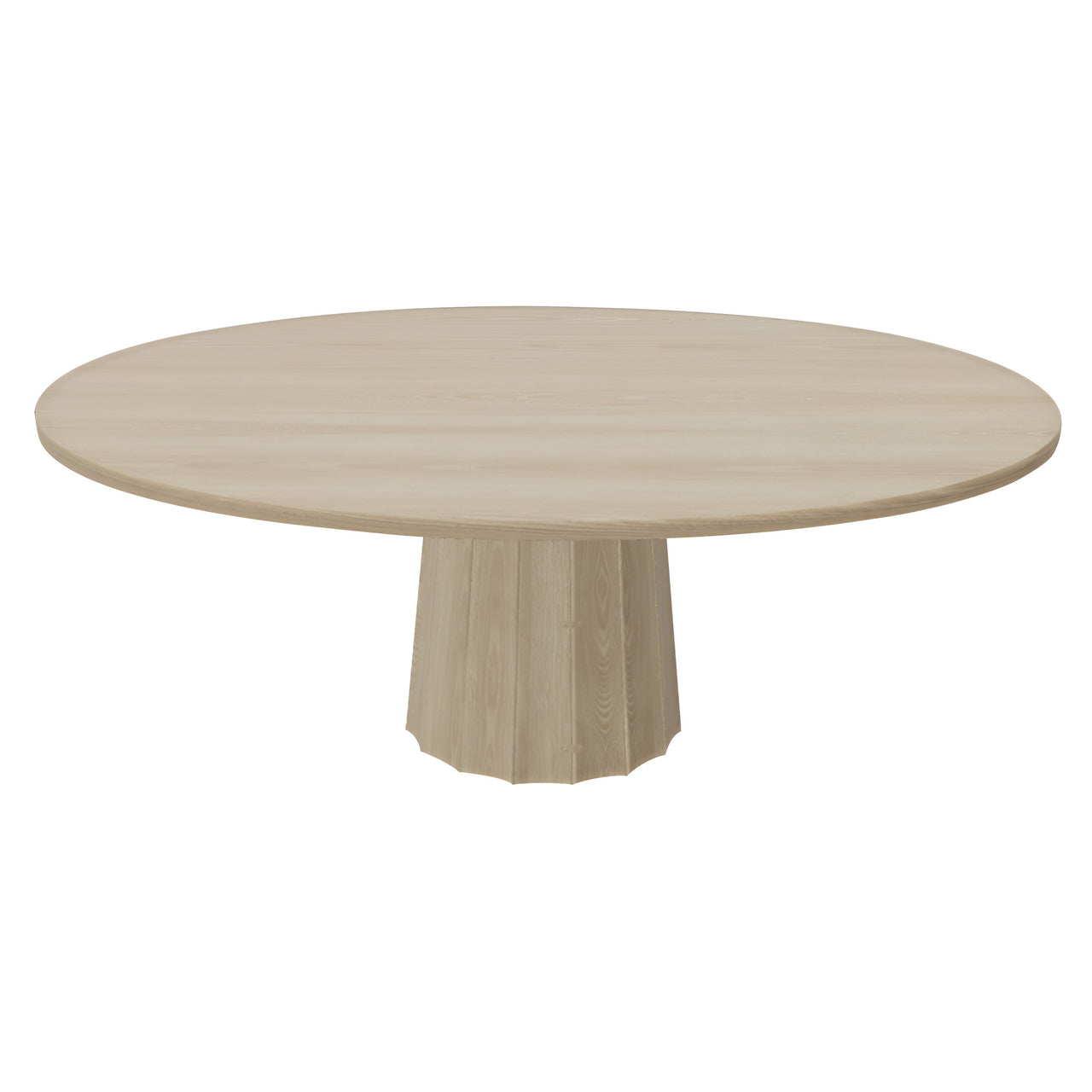 Container Oval Table: Small + Bodhi Cover + White Wash Stained + White wash 