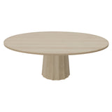 Container Oval Table: Small + Bodhi Cover + White Wash Stained + White wash 