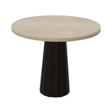 Container Round Table: Small + Bodhi Cover + White Wash Stained + Wenge