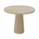 Container Round Table: Small + Bodhi Cover + White Wash Stained + White Wash