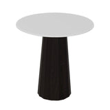 Container HPL Round Table: Extra Small + Bodhi Cover + White + Wenge