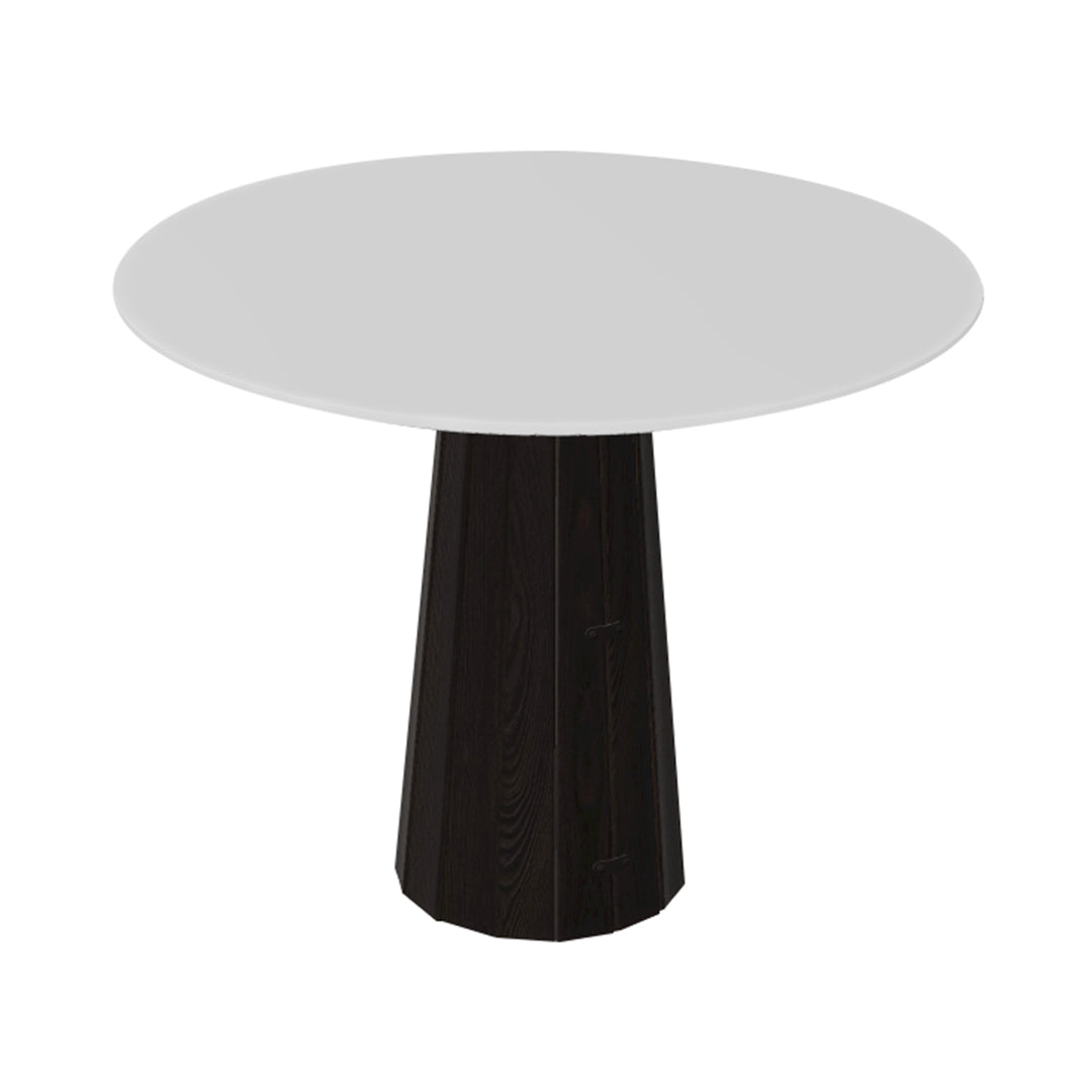 Container HPL Round Table: Small + Bodhi Cover + White + Wenge