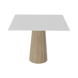 Container HPL Square Table: Large + Bodhi Cover + White + White Wash