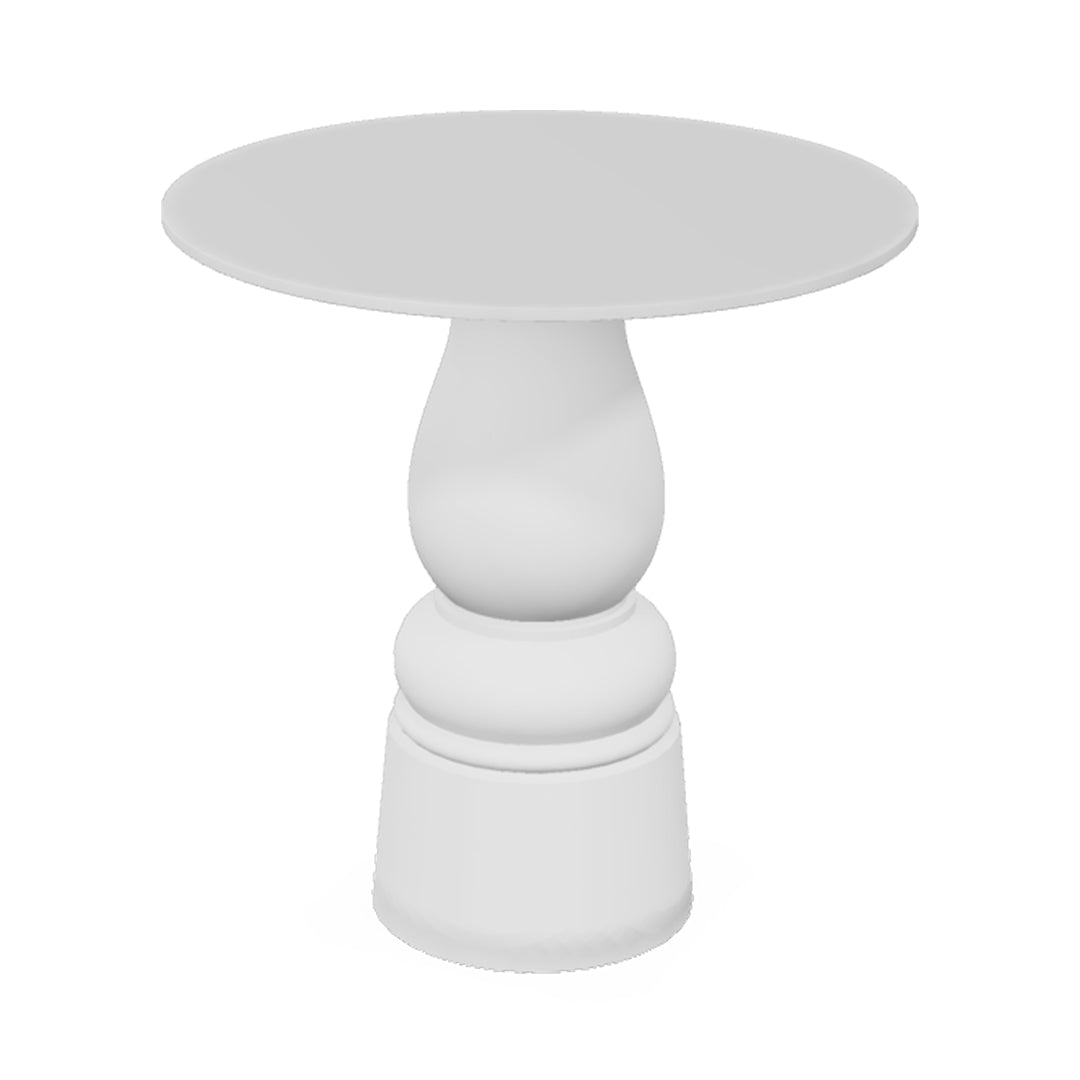 Container HPL Round Table: Extra Small+ New Antiques + White + White