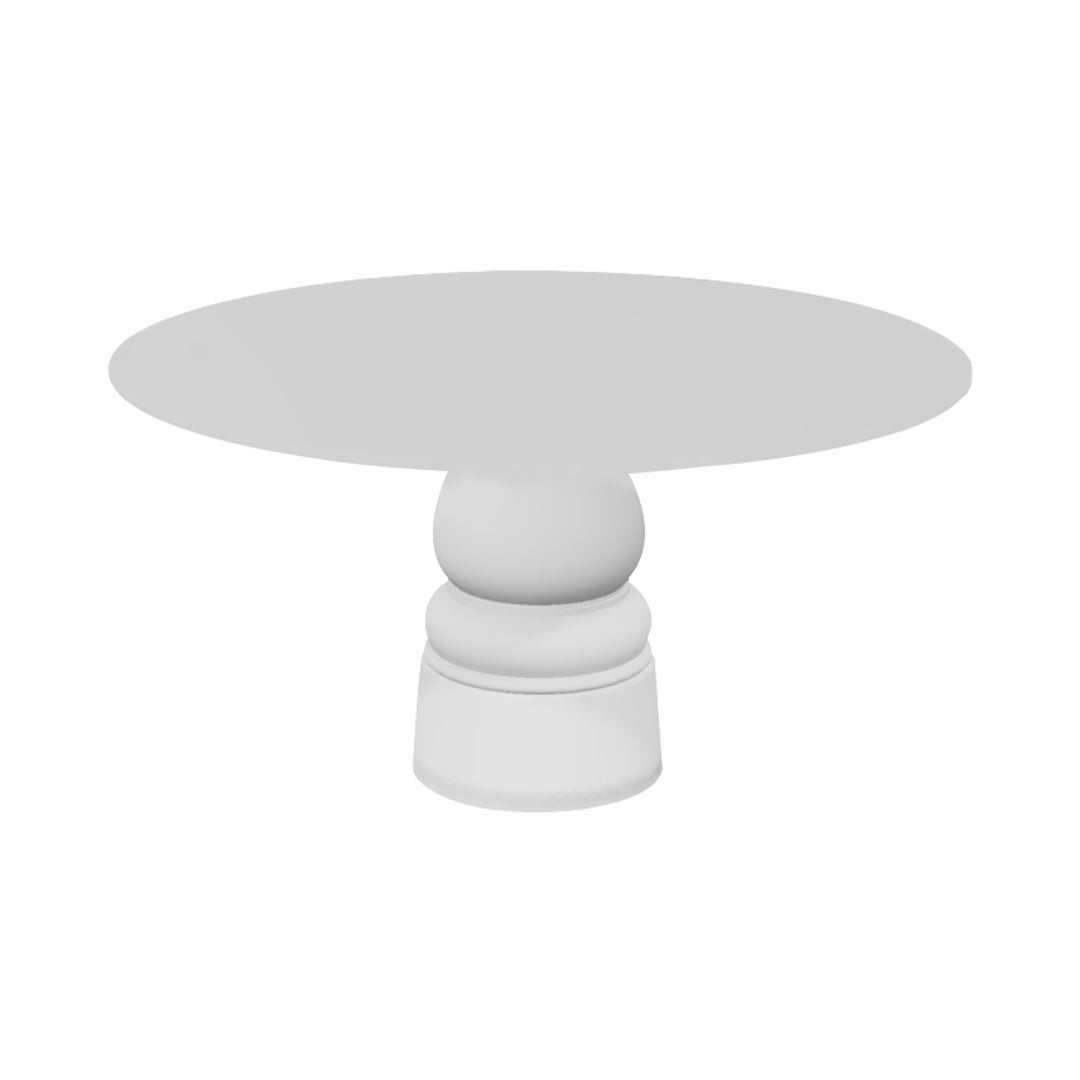Container HPL Round Table: Large + New Antiques + White + White