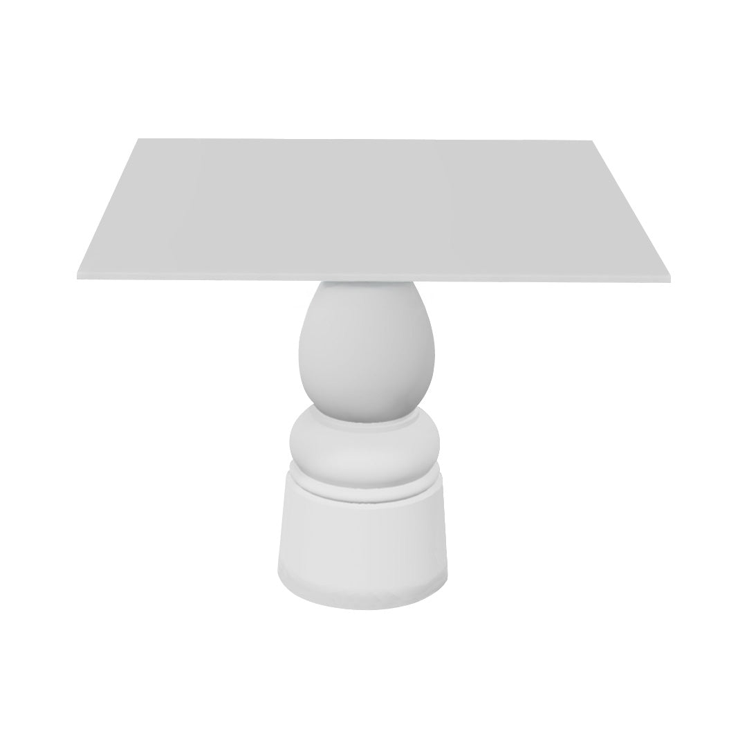 Container HPL Square Table: Large + New Antiques + White + White