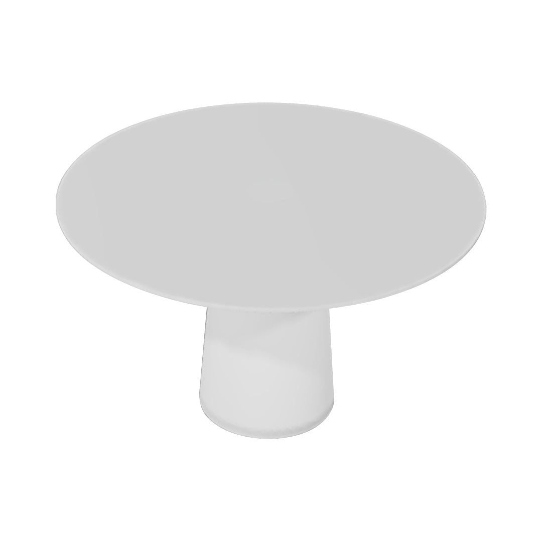 Container HPL Round Table: Medium + White with Hole + White