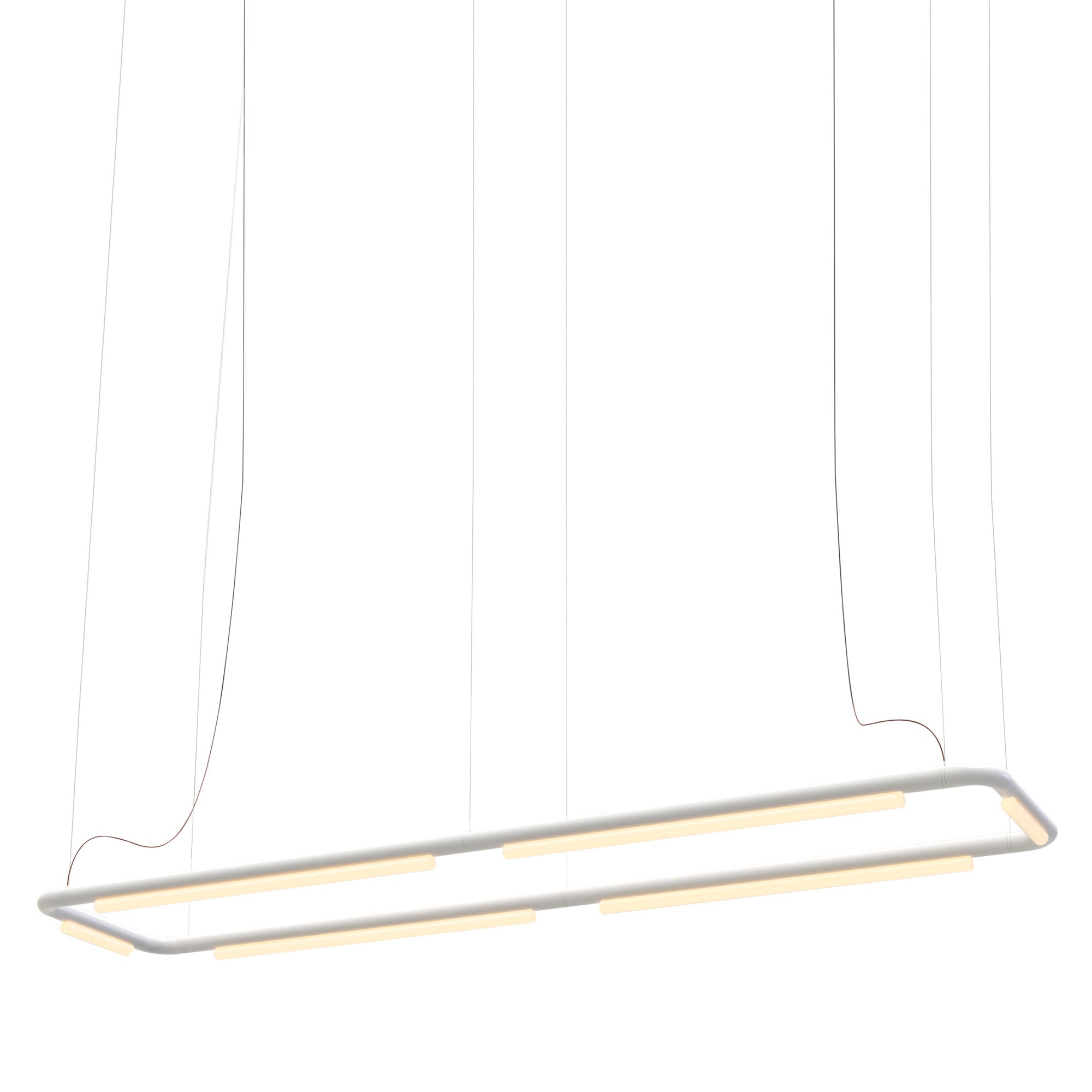 Pipeline CM8 Pendant Light: White + White