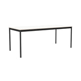 Base Table: Medium + White Laminate + Plywood Edge + Black