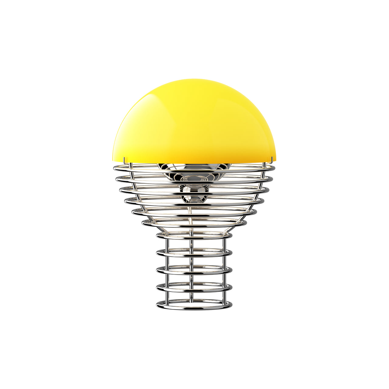 Wire Portable Table Lamp: Yellow