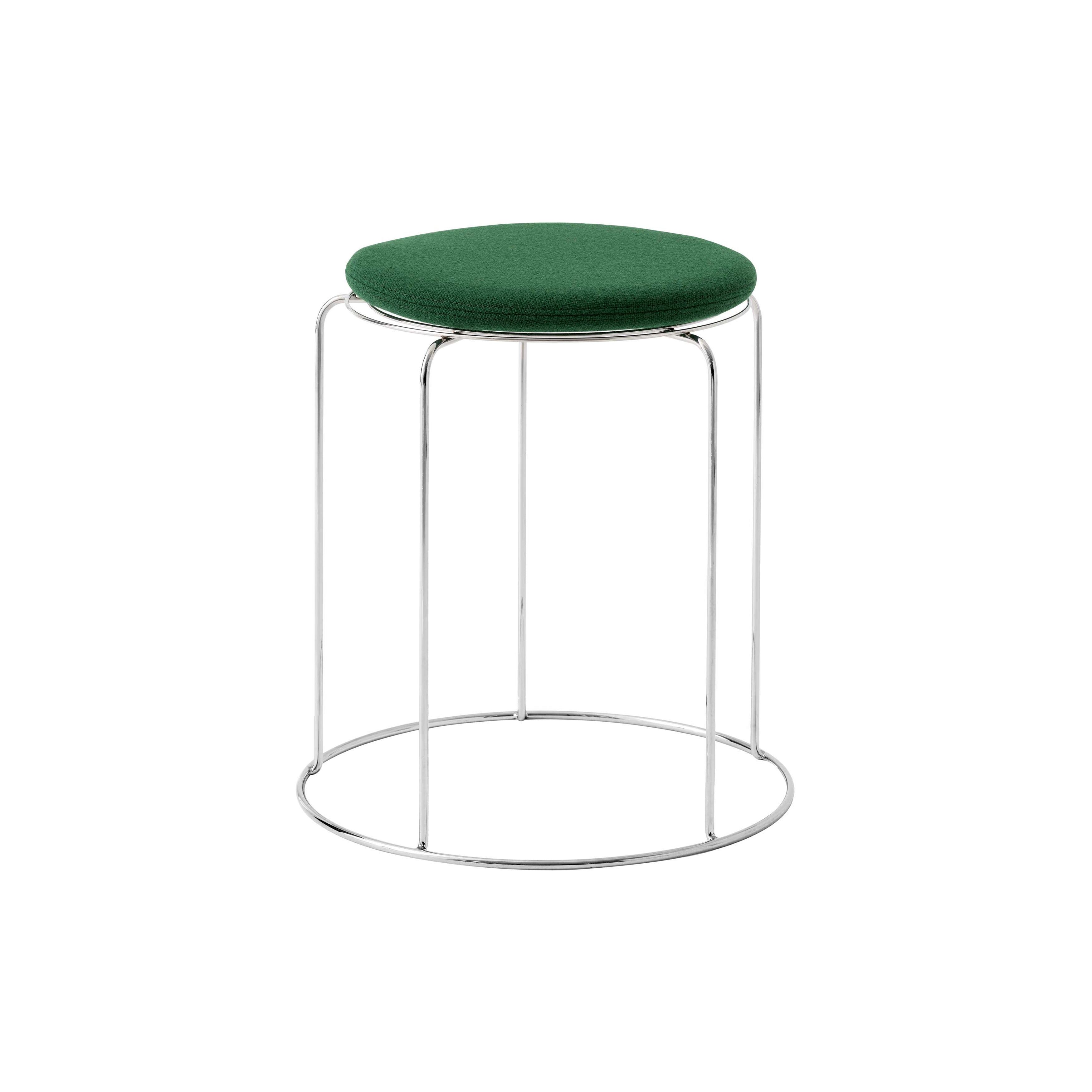 Wire Stool VP11: Upholstered