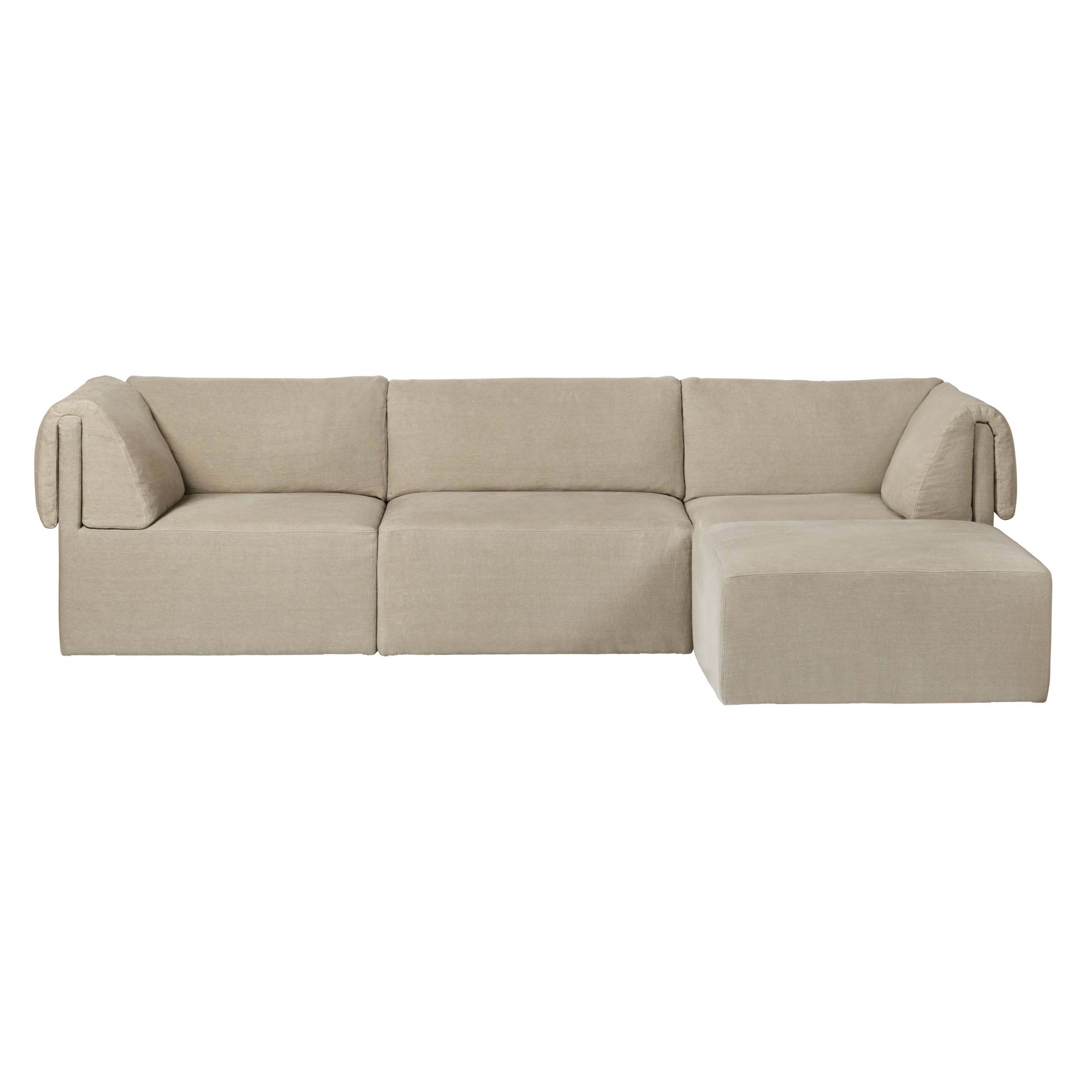 Wonder Sofa: 3 Seater with Chaise Lounge + Fixed Cover