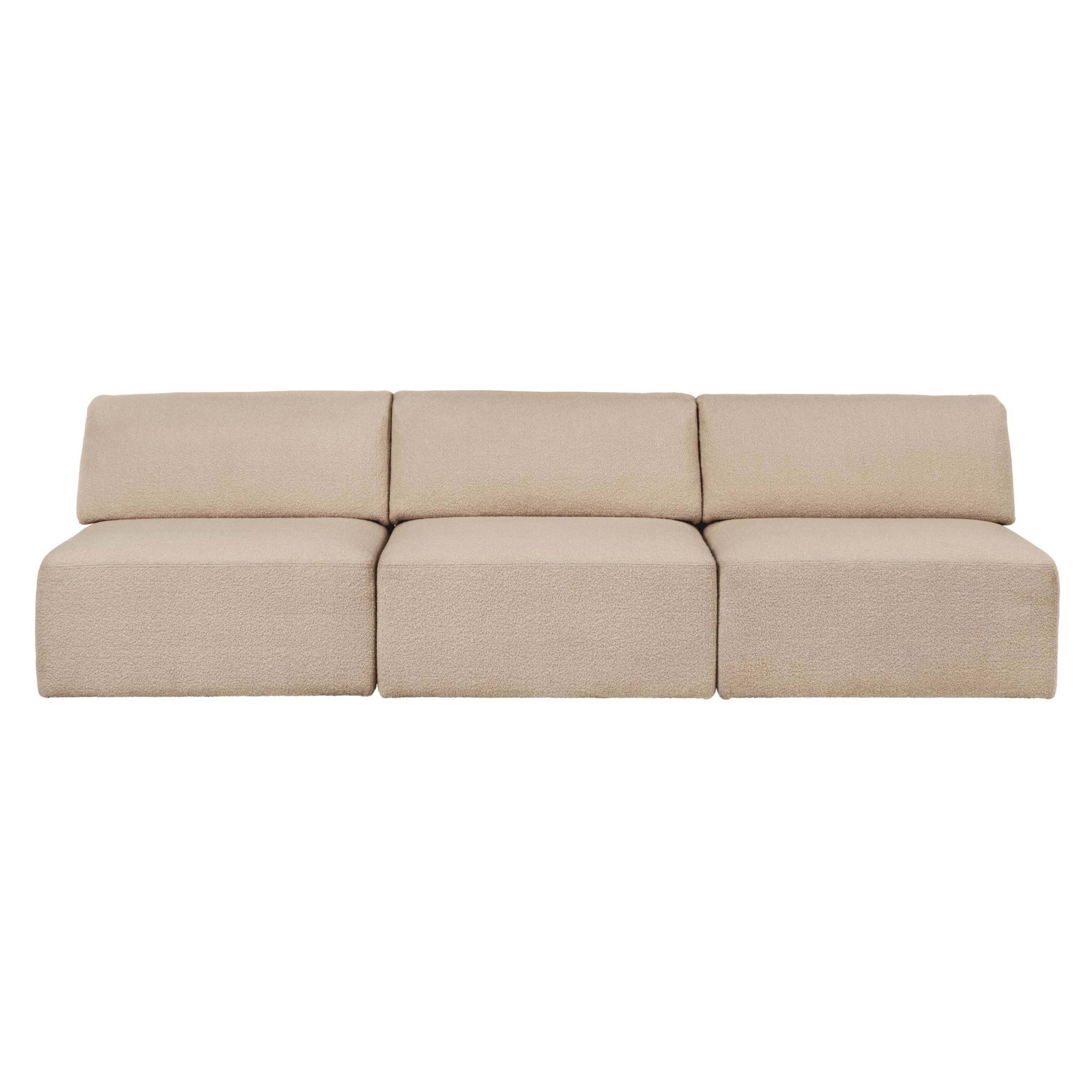 Wonder Sofa: 3 Seater without Armrest + Fixed Cover