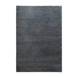 Woolsilk Plain Rectangle Rug: Small + Grey Anthracite