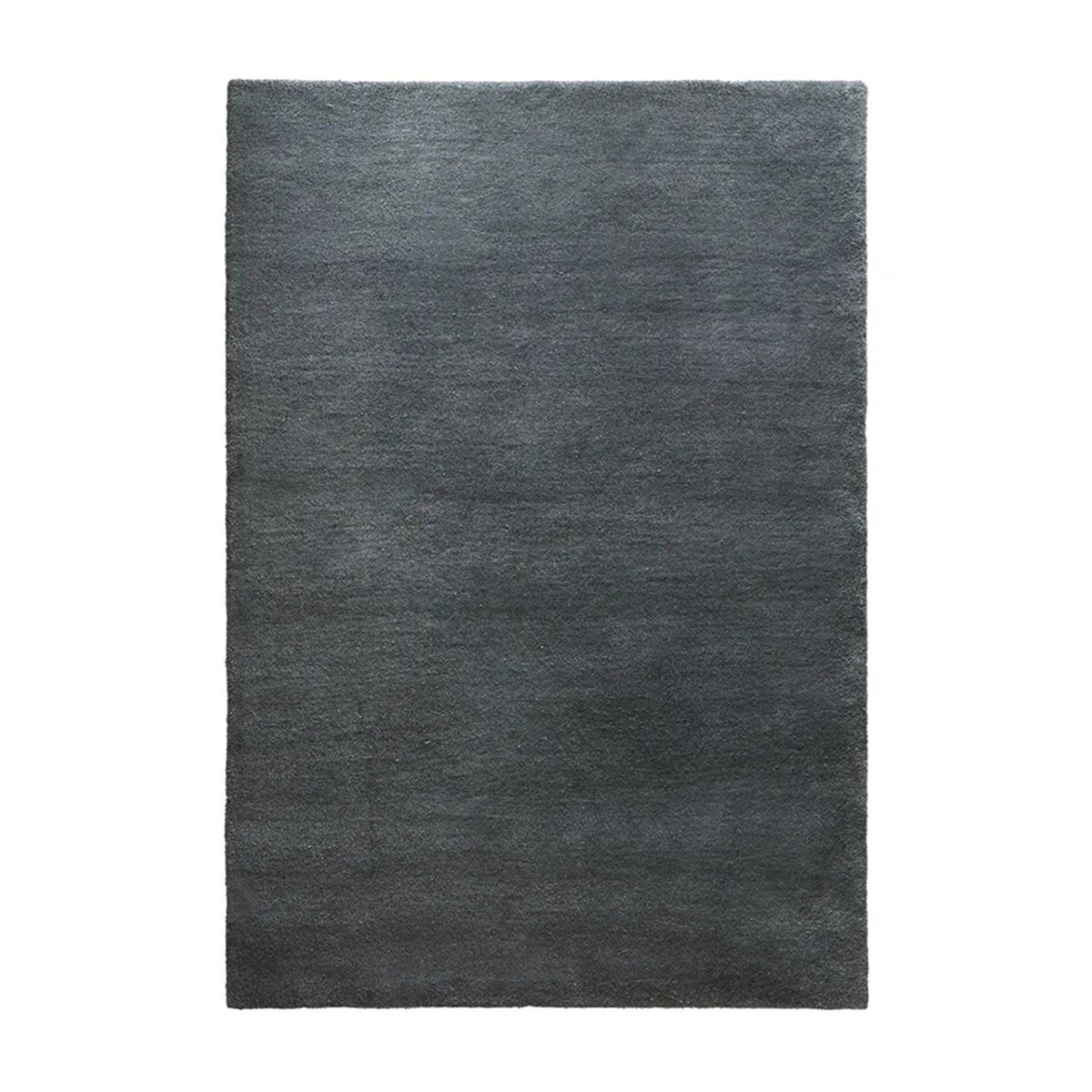 Woolsilk Plain Rectangle Rug: Small + Dark Grey