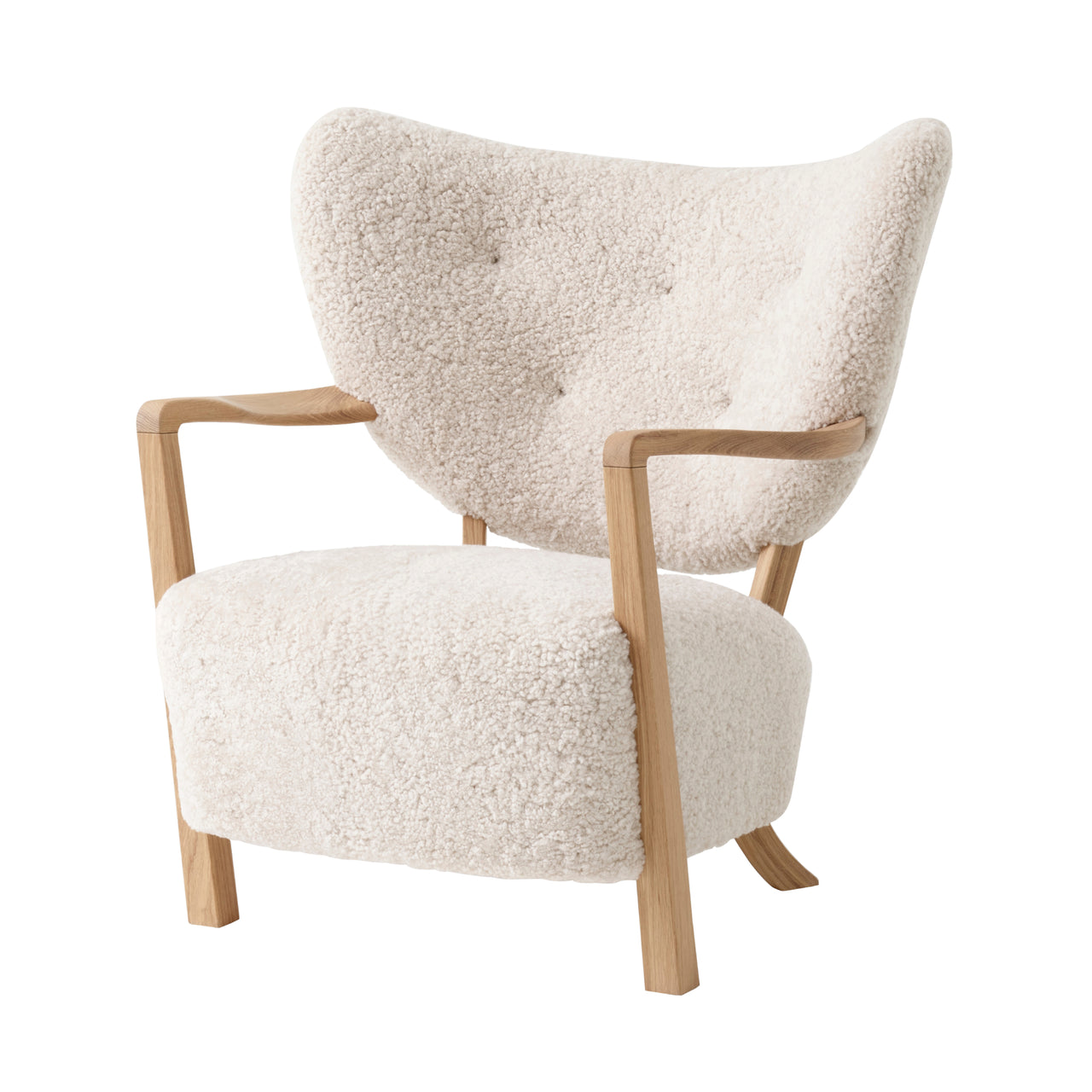 Wulff Lounge Chair ATD2: Oak + Sheepskin Moonlight