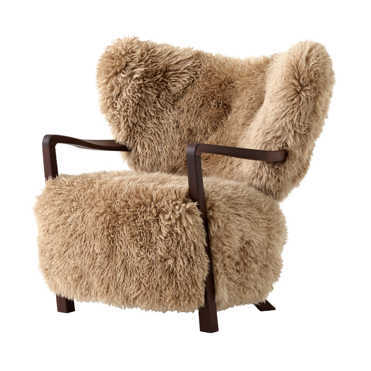 Wulff Lounge Chair ATD2: Walnut + Sheepskin Honey