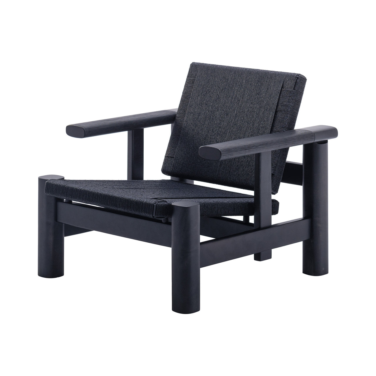 Kira Lounge Chair: Black Maple + Black