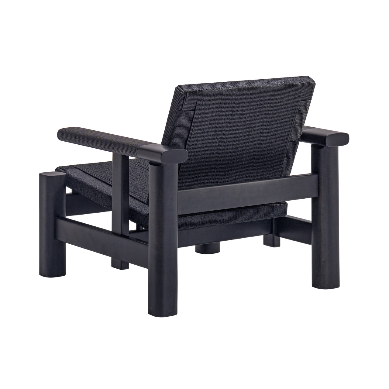 Kira Lounge Chair: Black Maple + Black
