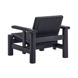 Kira Lounge Chair: Black Maple + Black