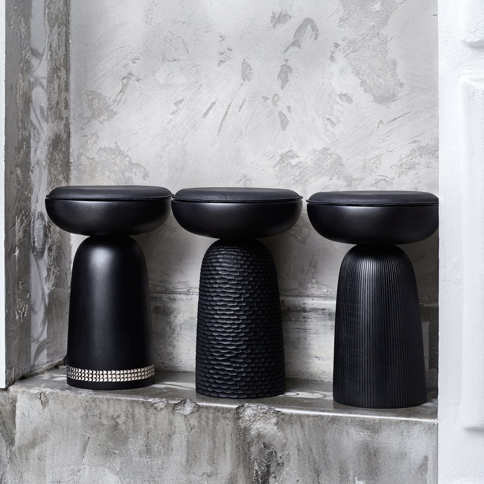 Nera Stool: Upholstered