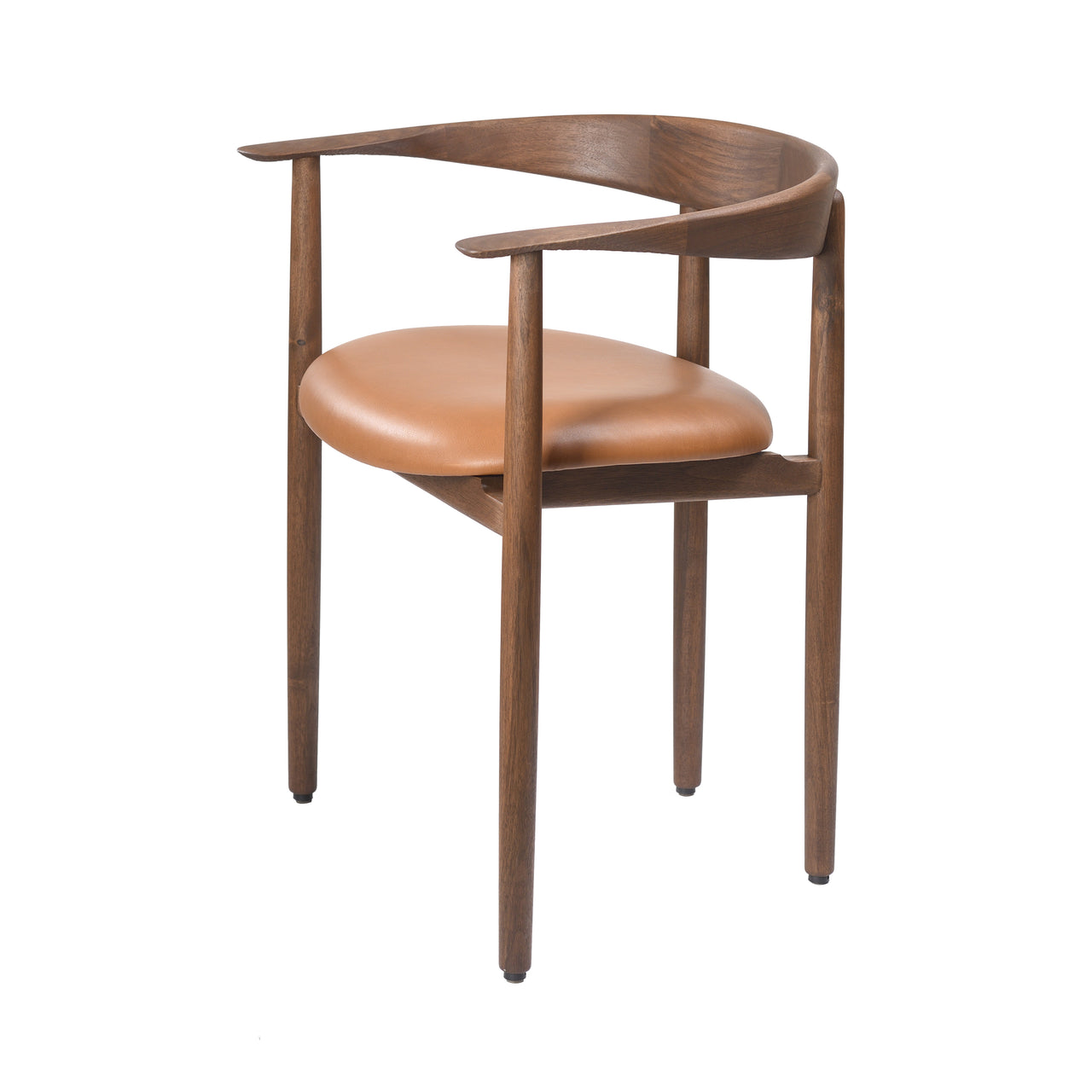 Sava Chair: Oiled Walnut + Vegetal Leather 95