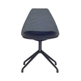 Ziba Swivel Chair: Dark Grey + Black + Black