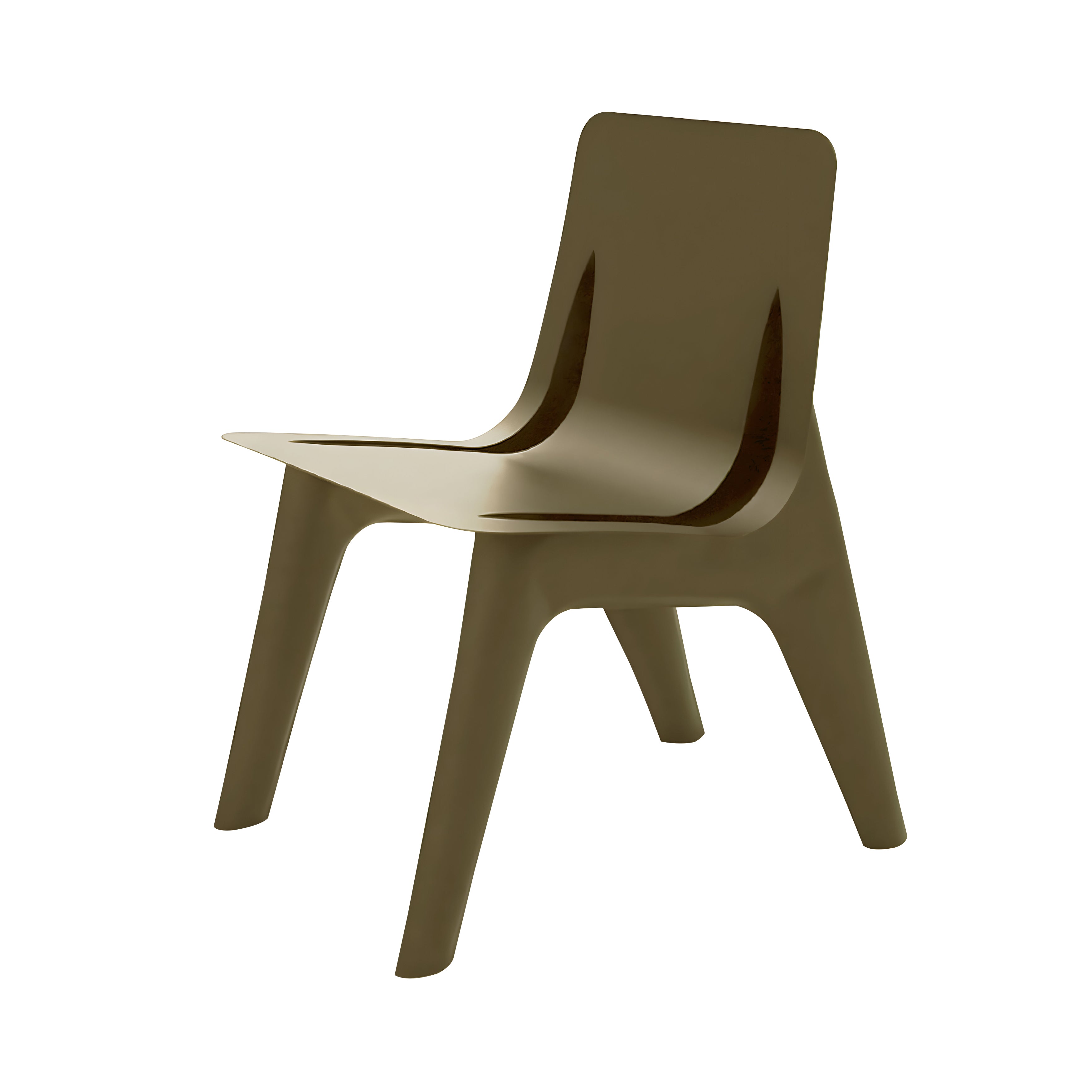 J-Chair Lounge: Yellow Olive Matt Steel