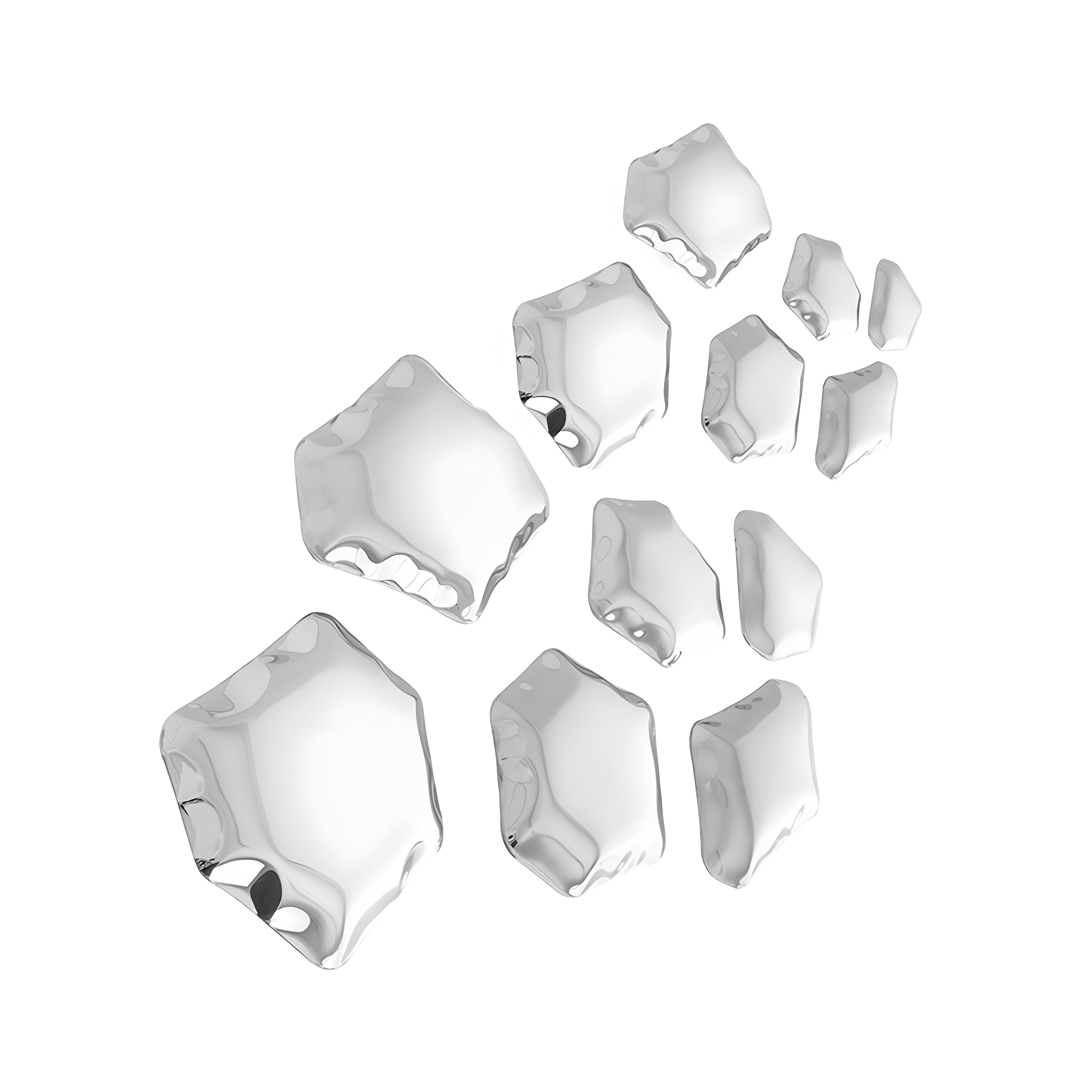 Kamyki Wall Hanger: 12 + Inox Polished