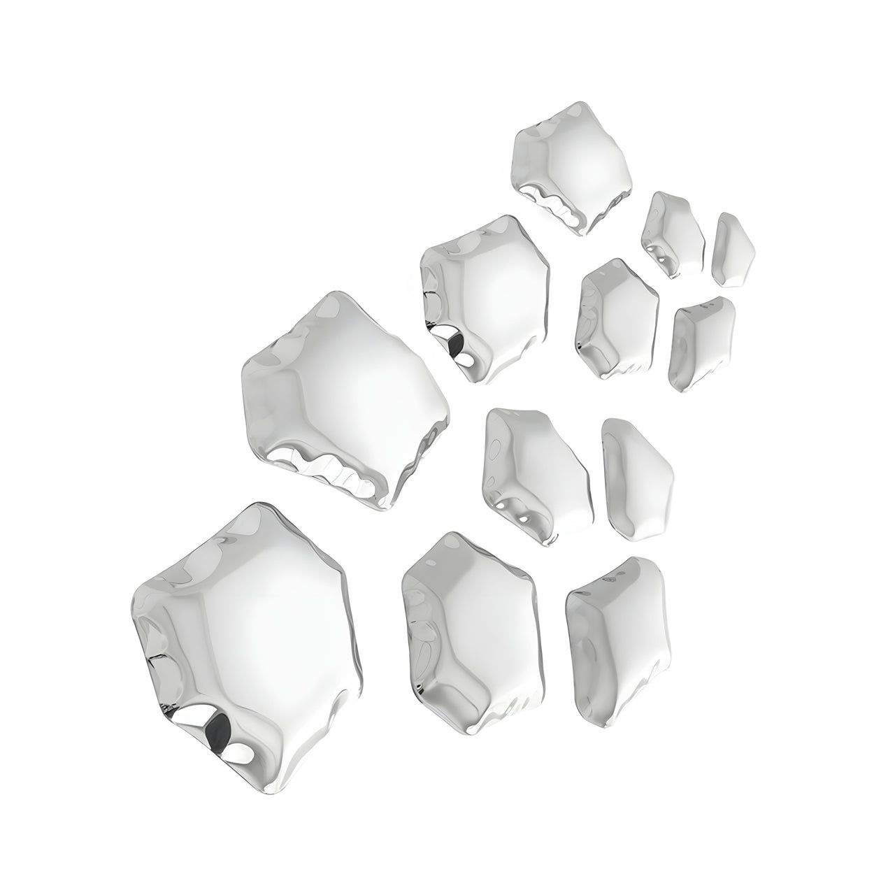 Kamyki Wall Hanger: 12 + Inox Polished